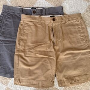 J. Crew Men's Khaki and Gray Chino Shorts